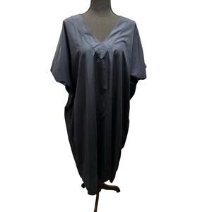 SBJ Austin - Kathleen Caftan Dress - Black Poplin - One Size